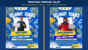 Read more about the article Dua Siswa SMK Muhammadiyah 2 Metro Raih Juara 2 pada UKM Impor UIN Jusila Championship 3